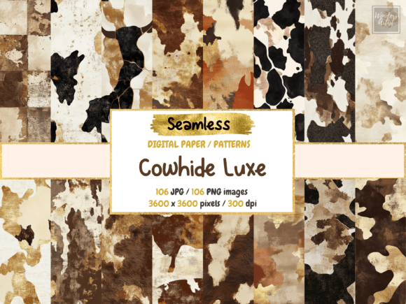Download Cowhide Luxe Seamless Digital Paper - Premium Resources