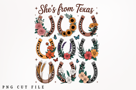 Download Floral Horseshoe Western PNG Design - Premium Resources